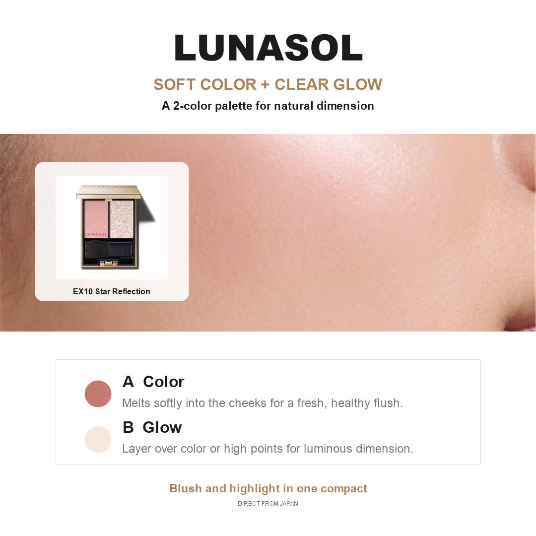 LUNASOL Farbglasur | 2-Farben-Wangenpalette | 04 Rose Mood / EX10 Star Reflection