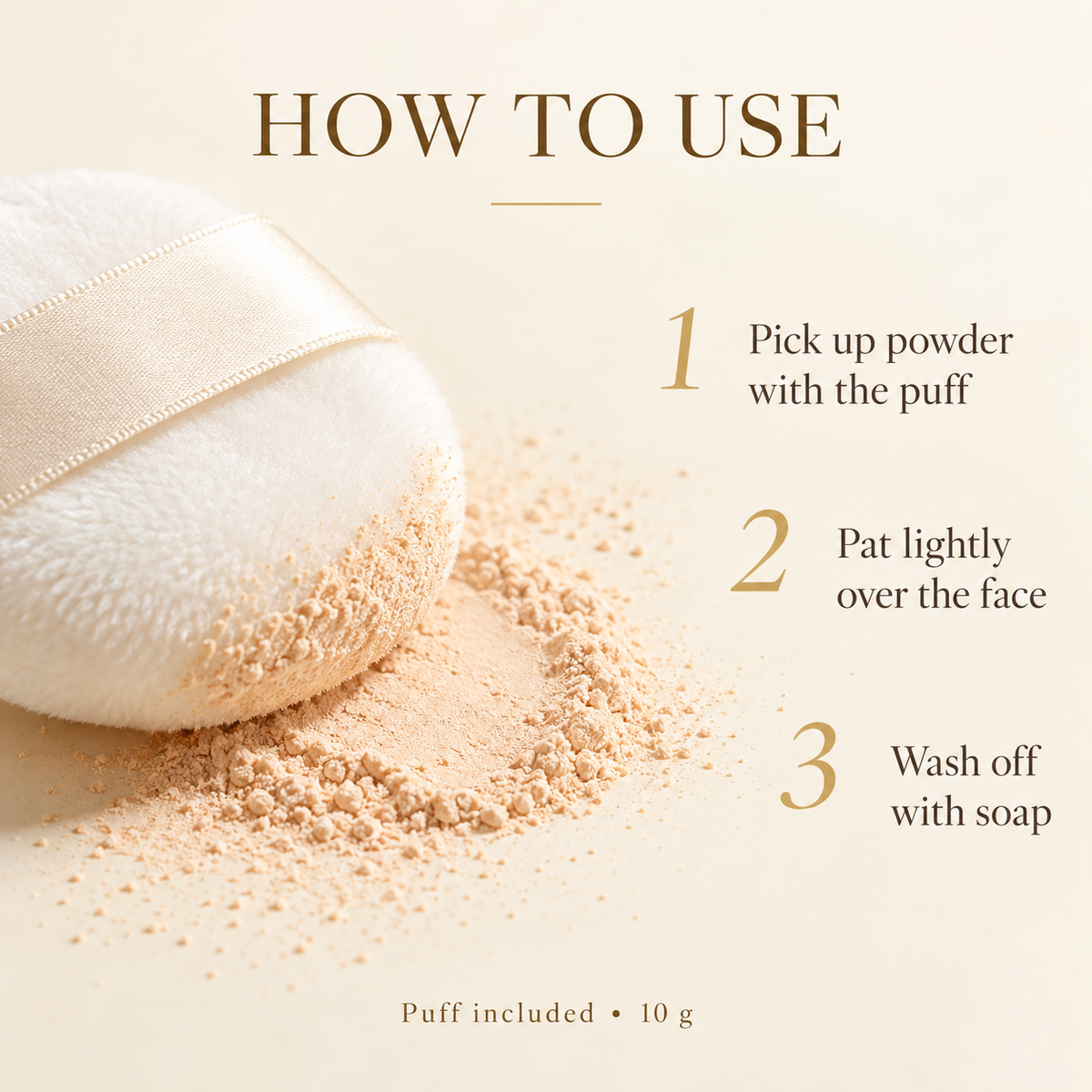 How to apply KANSOSAN face powder