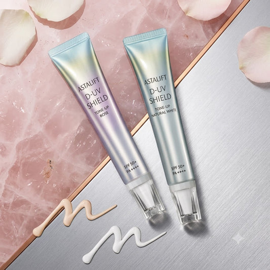 ASTALIFT D-UV Shield Tone-Up 30g | Rose / Natural White | SPF50+ PA++++ UV Primer from Japan