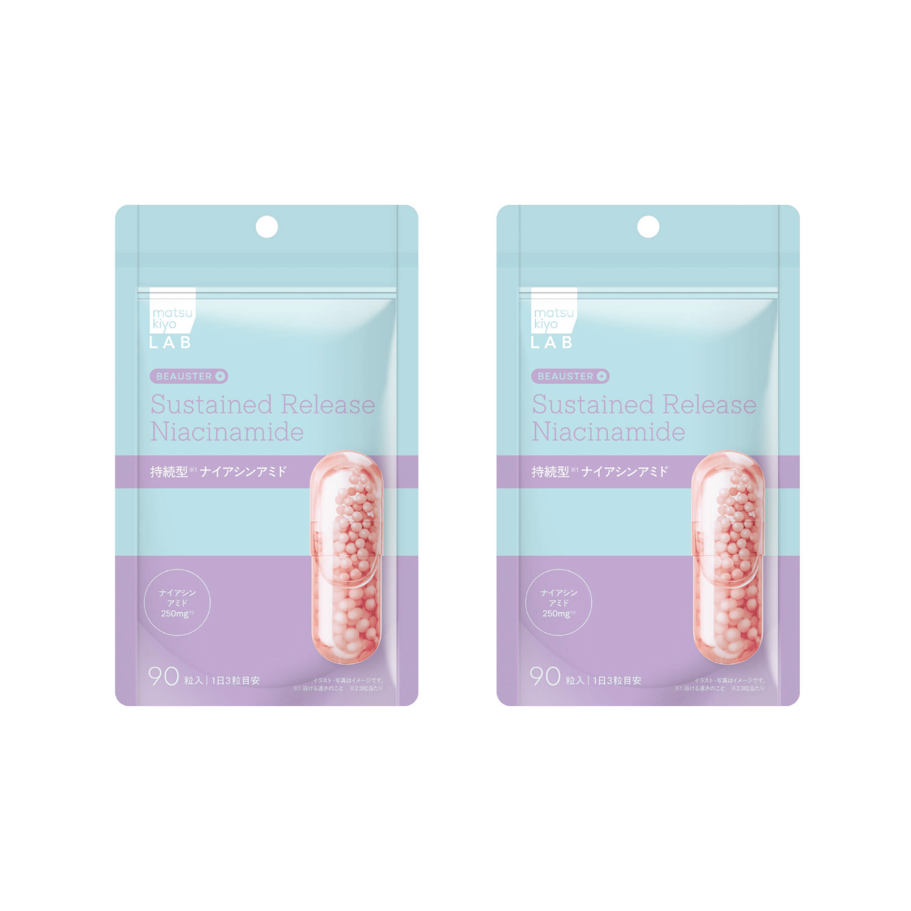 Matsukiyo LAB BEAUSTER Sustained Release Niacinamide — 90 Capsules | Japanese Supplement | Made in Japan