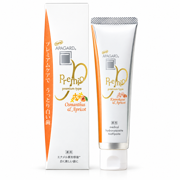 APAGARD PREMIO Osmanthus and Apricot 105g box and tube, enlarged on white square background