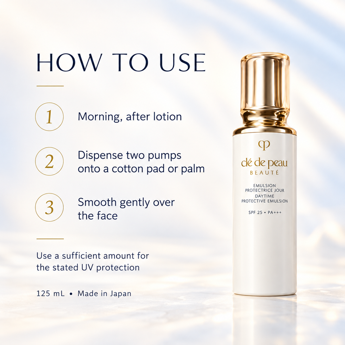 How to use Cle de Peau Beaute Emulsion Protectrice Jour