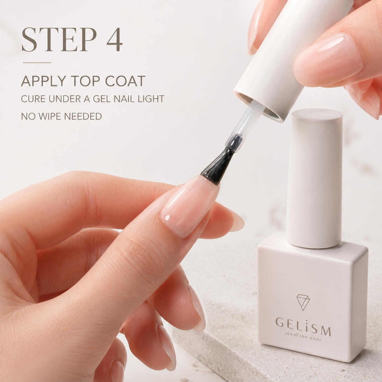 How to apply GELiSM Hyper Glossy Top Coat T01