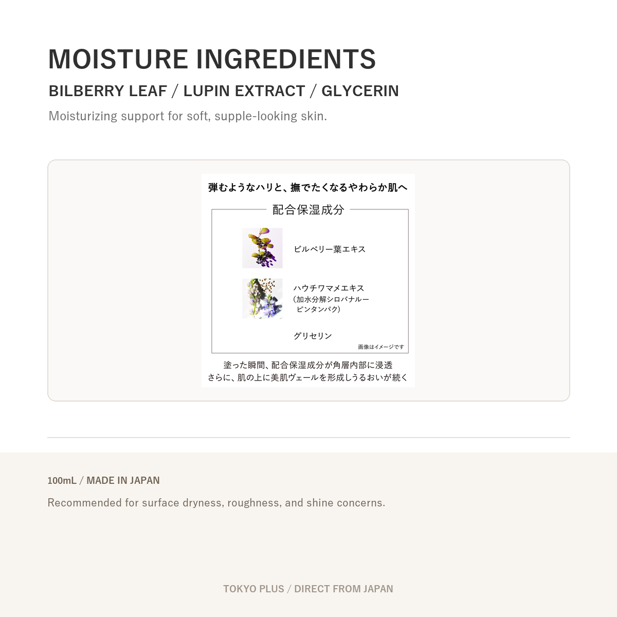 KANEBO On Skin Essence V moisturizing ingredients image