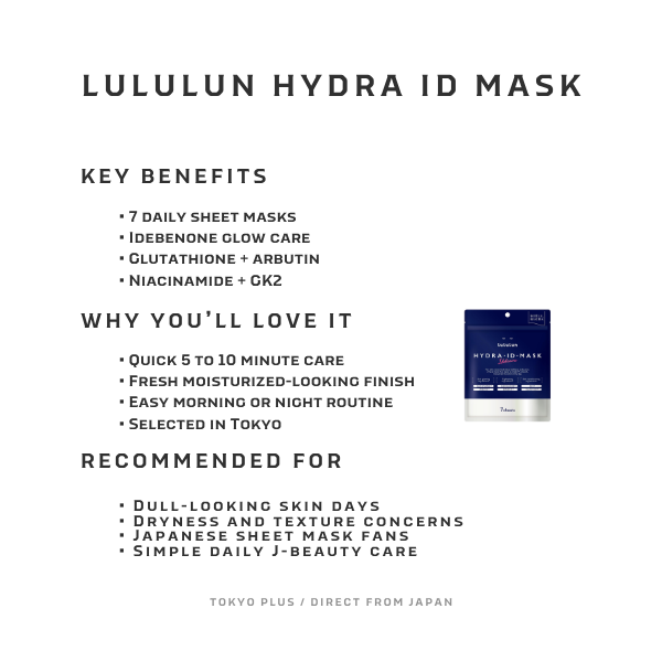 LuLuLun Hydra ID Mask product benefits Canva image