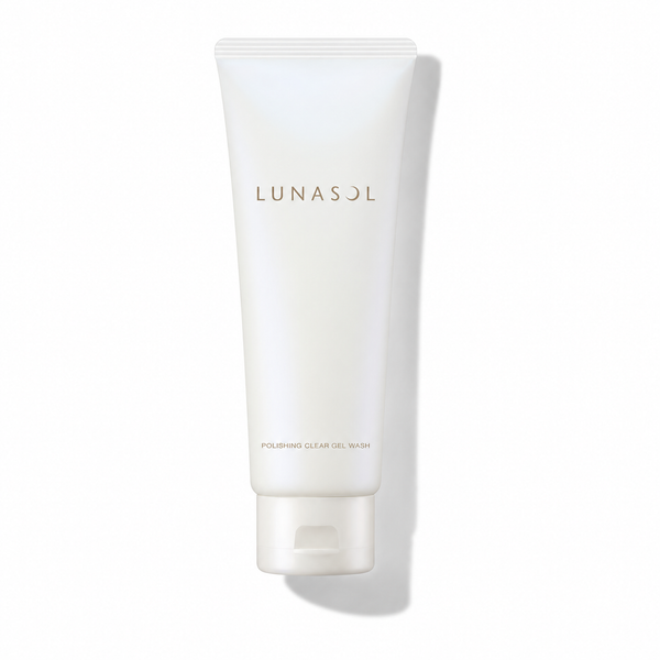 LUNASOL Polishing Clear Gel Wash 150g em um fundo branco