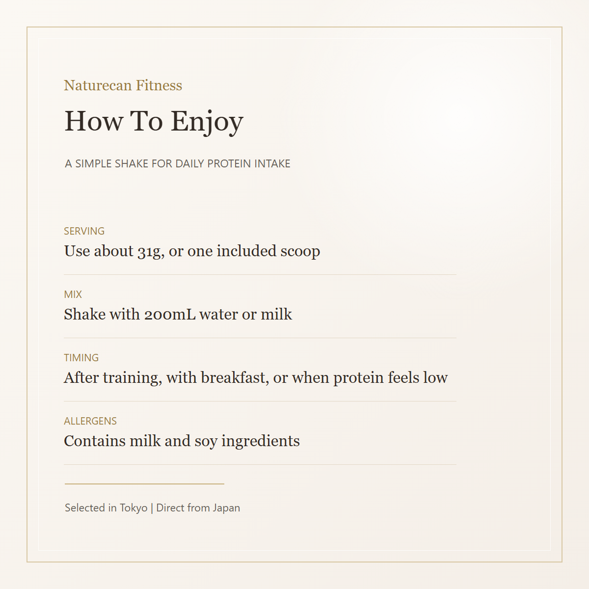 Naturecan Fitness Matcha Whey Protein how to enjoy