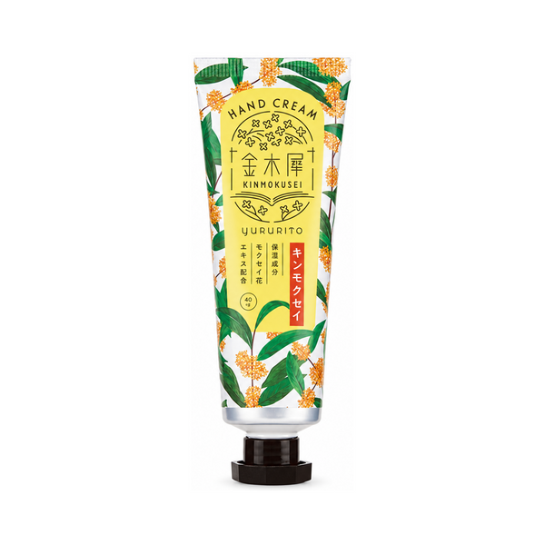 YURURITO Kinmokusei Osmanthus Hand Cream 40 mL — product on a white background