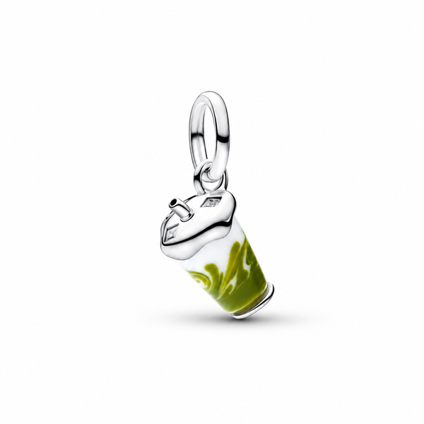 Pandora iced matcha latte charm, white square product image
