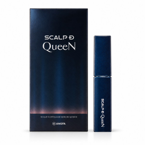 SCALP-D Eyelash Serum Queen 4.5 mL navy box and serum tube