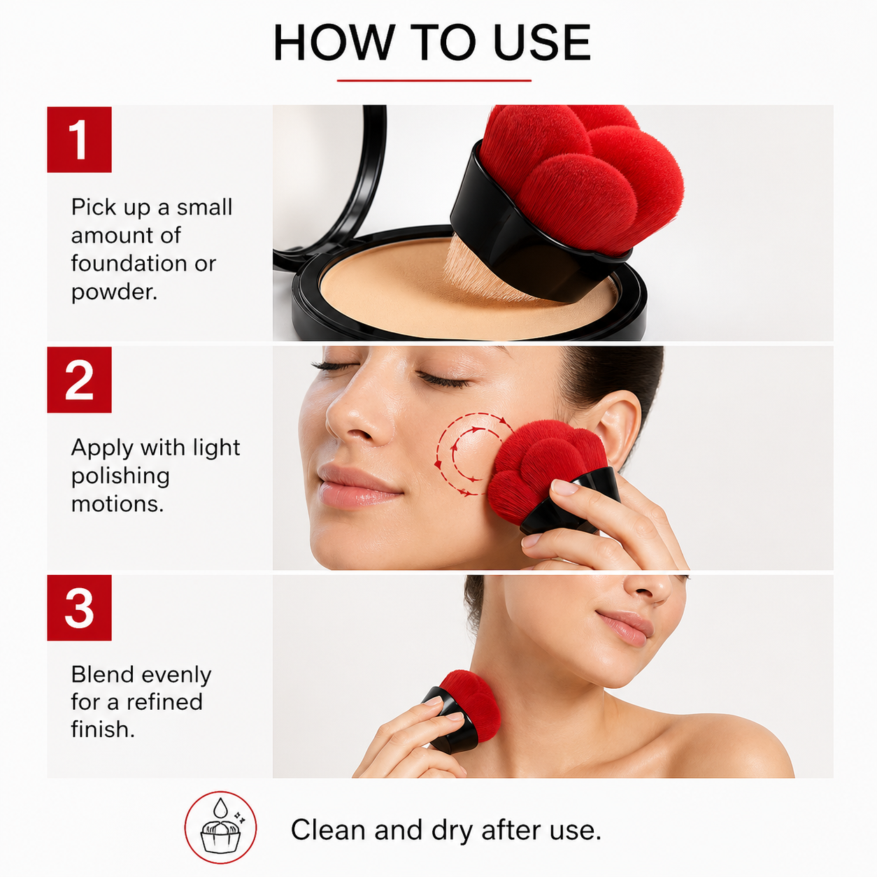 How to use SHISEIDO HANATSUBAKI HAKE brush