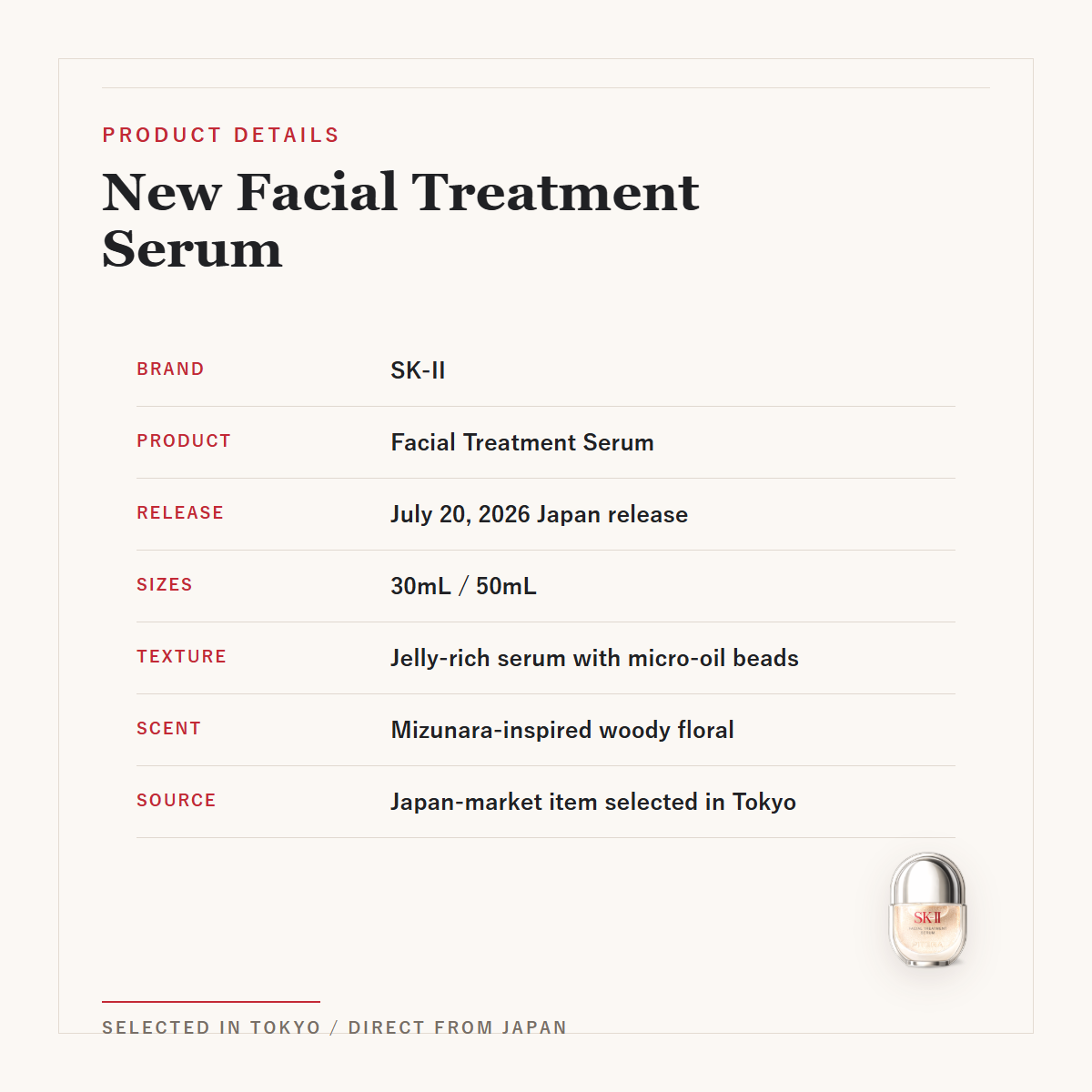 SK-II Facial Treatment Serum New 2026 Release 30mL / 50mL product details