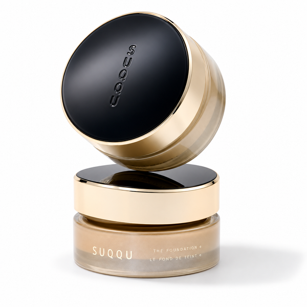 SUQQU THE FOUNDATION e cream foundation jar on white background