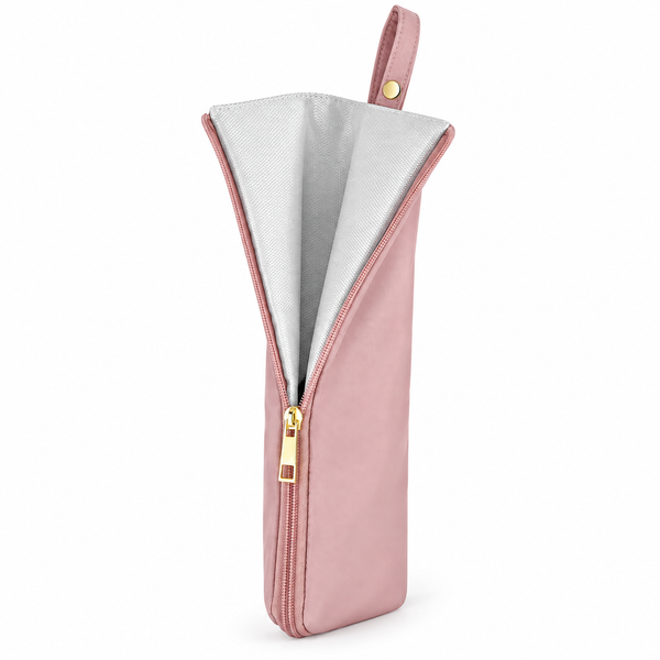 Pink heat-resistant hair iron case clean top image