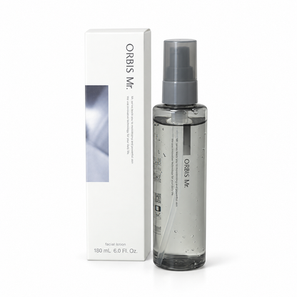 ORBIS Mr. Essence Lotion 180mL bottle and box on white background