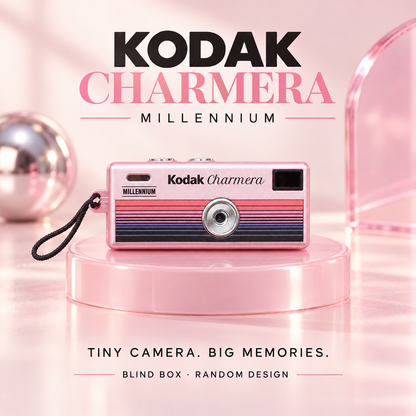 KODAK Charmera Millennium pink keychain digital camera hero