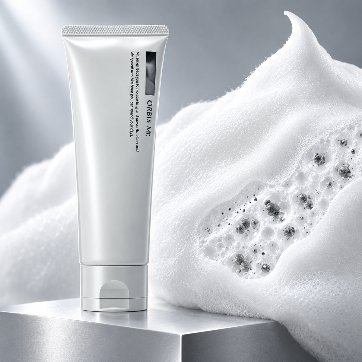 ORBIS Mr. Foaming Wash dense micro-foam cleansing feature