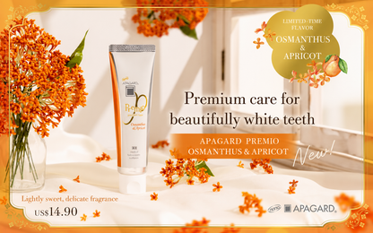 APAGARD PREMIO Osmanthus & Apricot premium flavor banner