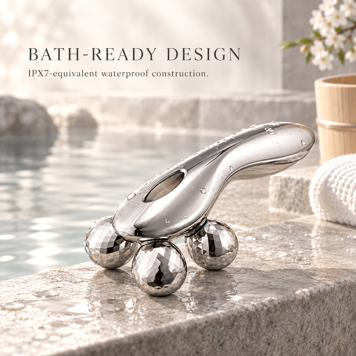 ReFa 4 CARAT waterproof bath-ready design