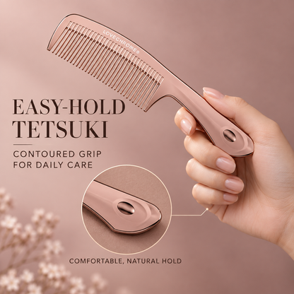 Easy-hold Tetsuki contoured grip detail