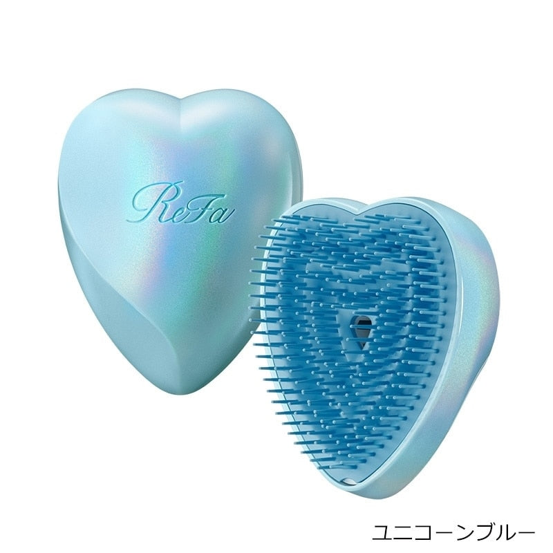 ReFa HEART BRUSH Unicorn Blue with cover