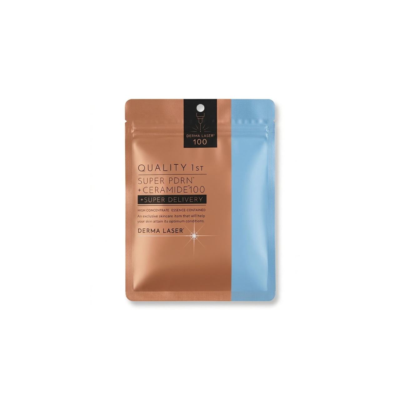 Quality 1st Derma Laser Super PDRN + Ceramide 100 Mask | 7 Sheet Japanese Glow Care Mask | Made in Japan