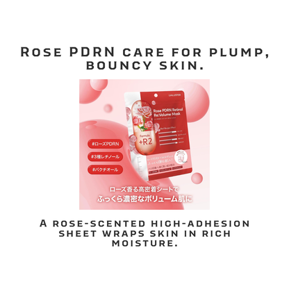 LIALUSTER Rose PDRN Retinol Re:Volume Mask | Japanese Firming Sheet Mask 7 Sheets