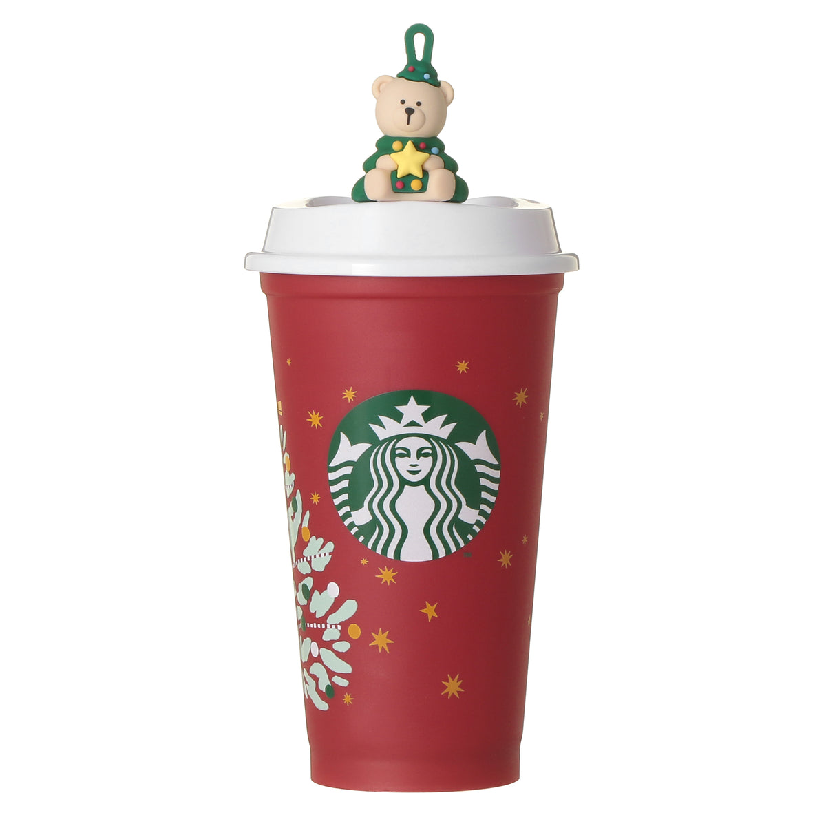 Starbucks Japan Holiday 2026 Reusable Cup Tree 473mL + Bearista Tree Cap