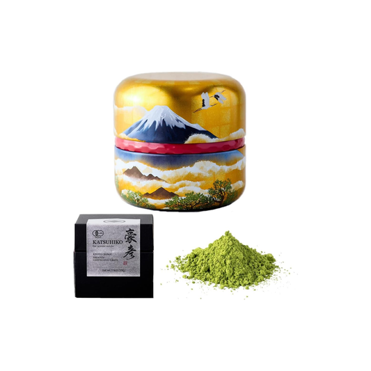 KATSUHIKO Organic Matcha 55g | Ceremony Grade Natsume Tin for Tea Gathering & Gift