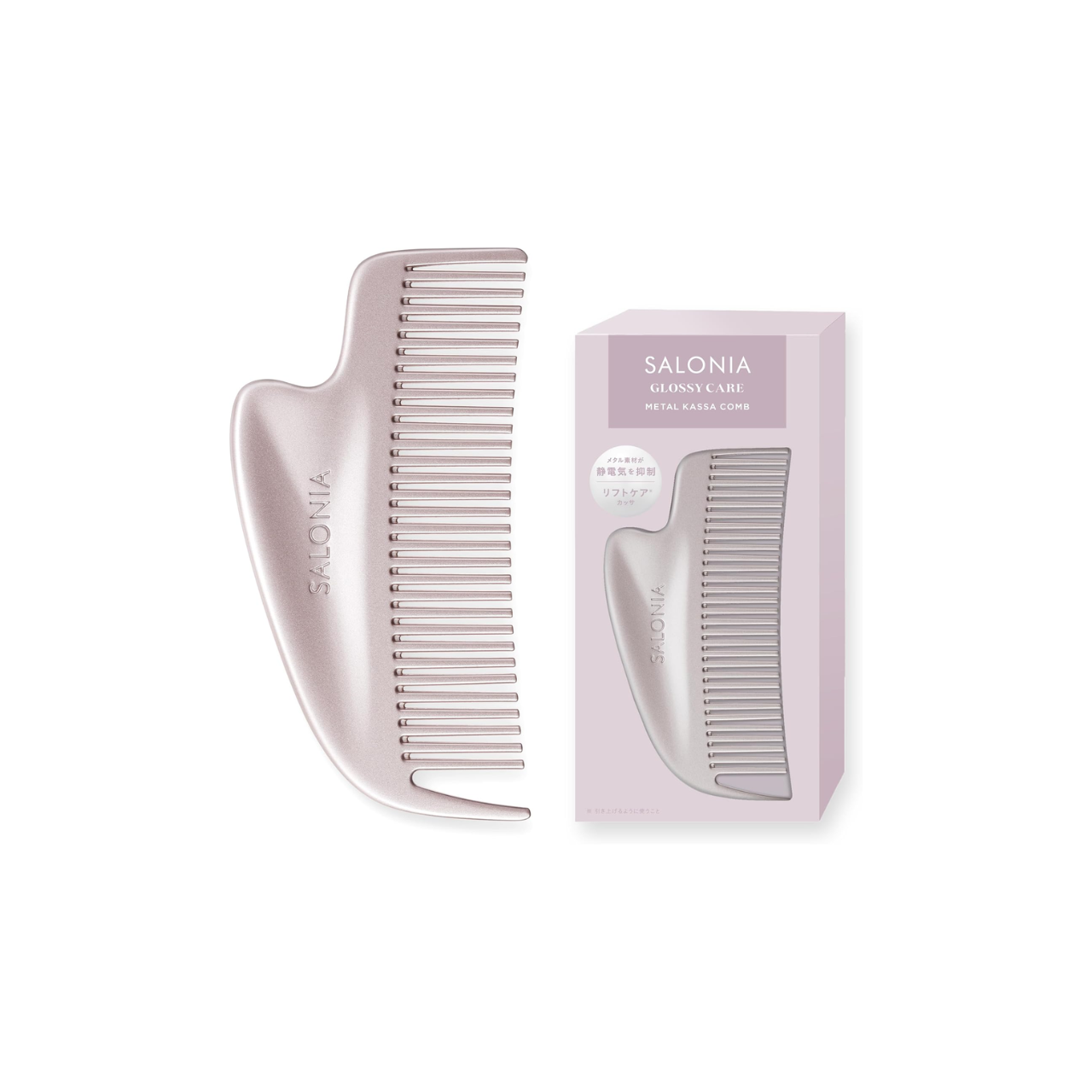 SALONIA Glossy Care Metal Kassa Comb