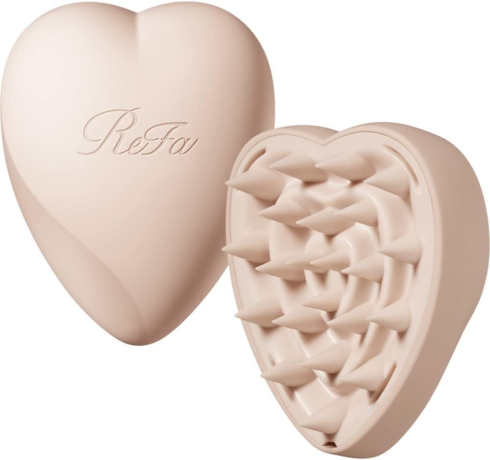 ReFa HEART BRUSH for SCALP | Japanese Shiatsu Scalp Brush with Stand