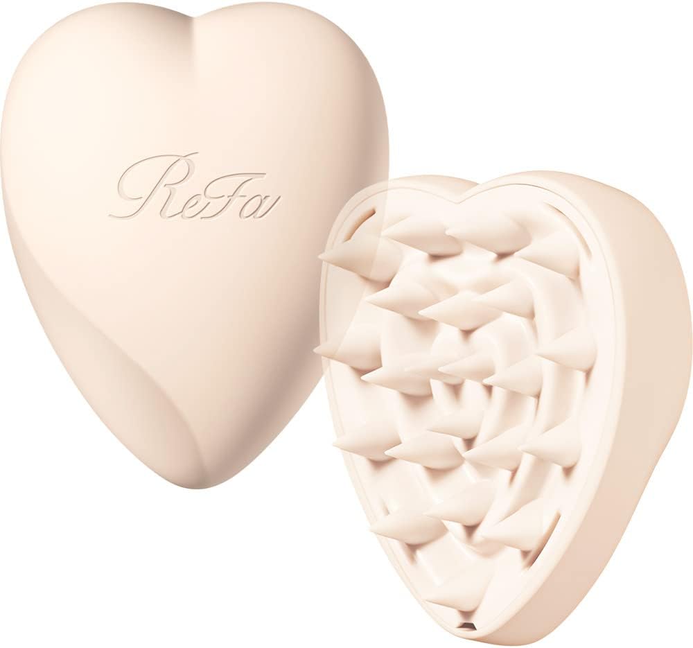 ReFa HEART BRUSH for SCALP | Japanese Shiatsu Scalp Brush with Stand