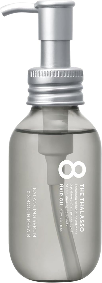 8 THE THALASSO Moist Hair Oil 100ml | Japanese Beauty Serum Hair Oil | 4 Scents