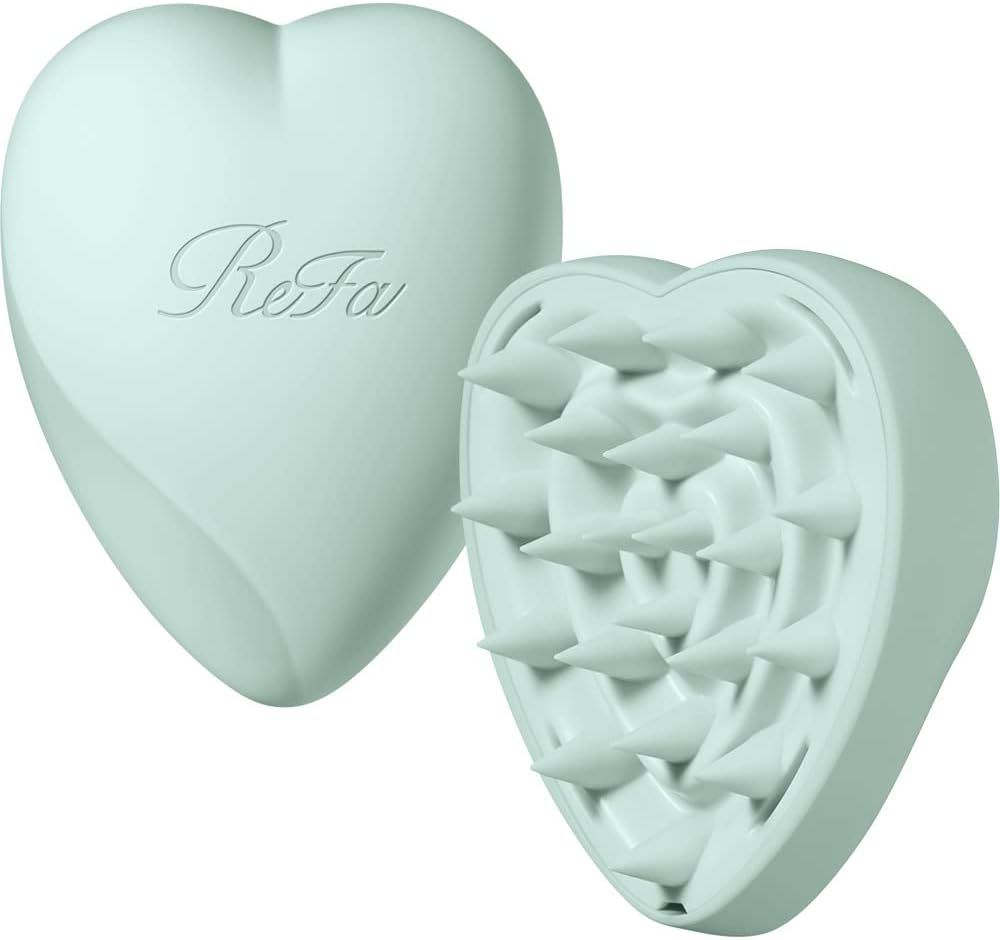 ReFa HEART BRUSH for SCALP | Japanese Shiatsu Scalp Brush with Stand