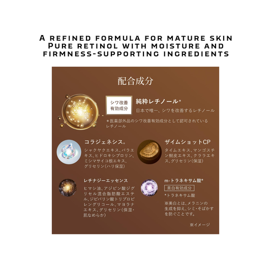 ELIXIR Retino Power Wrinkle Cream ba L 22g | Japanese Pure Retinol Wrinkle Care