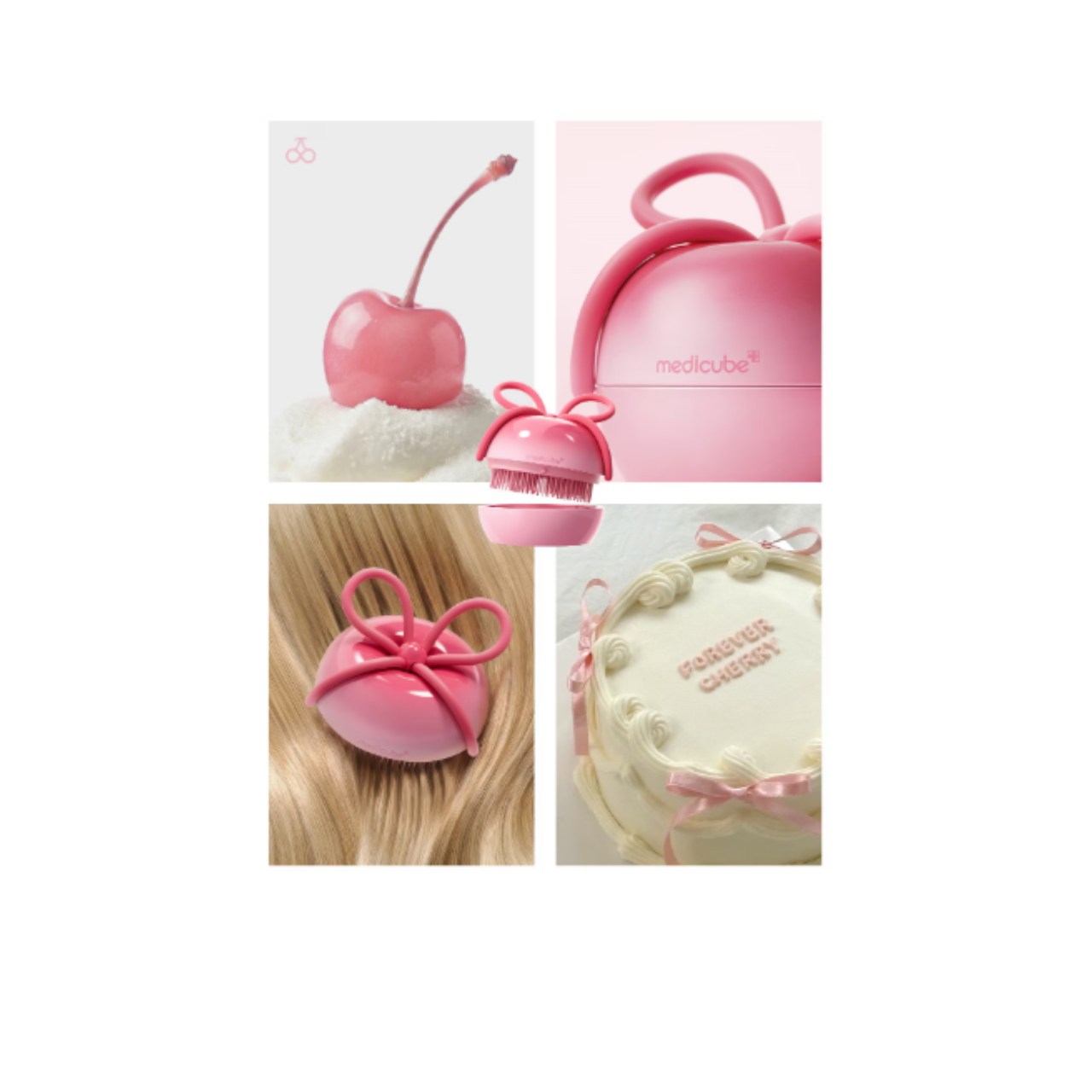 MEDICUBE Ribbon Cherry Glass Hair Brush