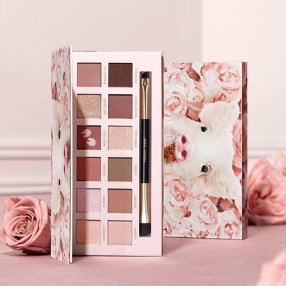 PERFECT DIARY Explorer Animal Eyeshadow Palette — Piggy Rose Pink, 12 Shades