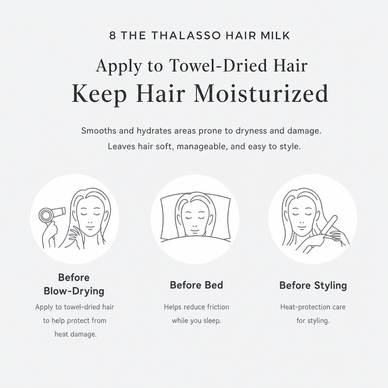 How to use 8 THE THALASSO Hair Milk