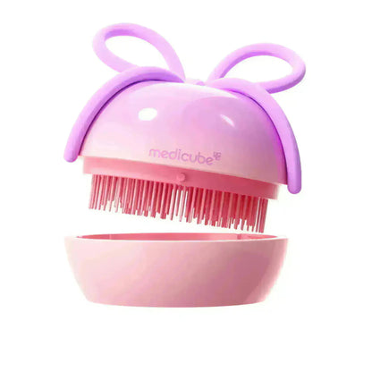 MEDICUBE Ribbon Cherry Glass Hair Brush Violet Pink variant