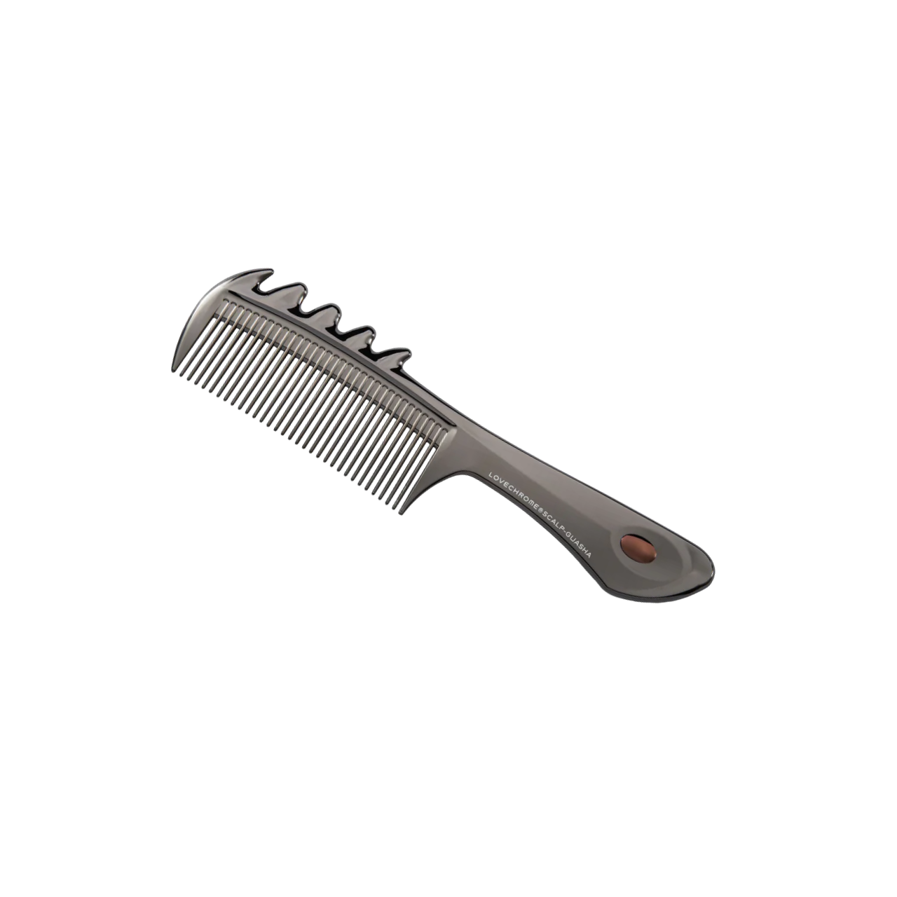 LOVE CHROME (R) PG Scalp Kuasha Premium Black | Japanese Scalp Guasha Comb
