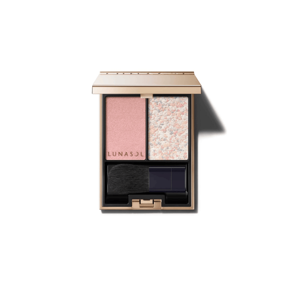 Glaçage colorant LUNASOL | Palette de joues bicolore | 04 Ambiance Rose / Reflet d'Étoile EX10