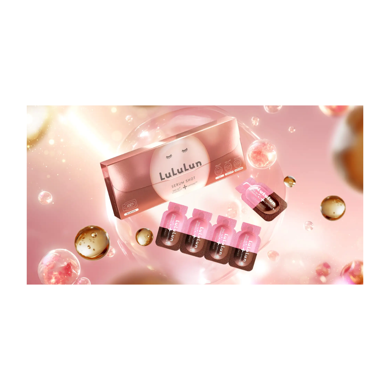 LuLuLun Caffeine Serum Shot 15pcs | Japan PDRN Vitamin C Facial Serum