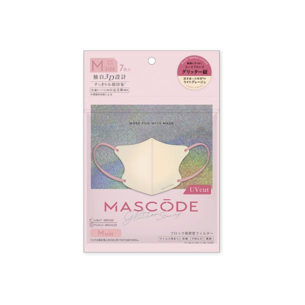 MASCODE 3D Glitter Mask 4-Color Selection 7 Sheets