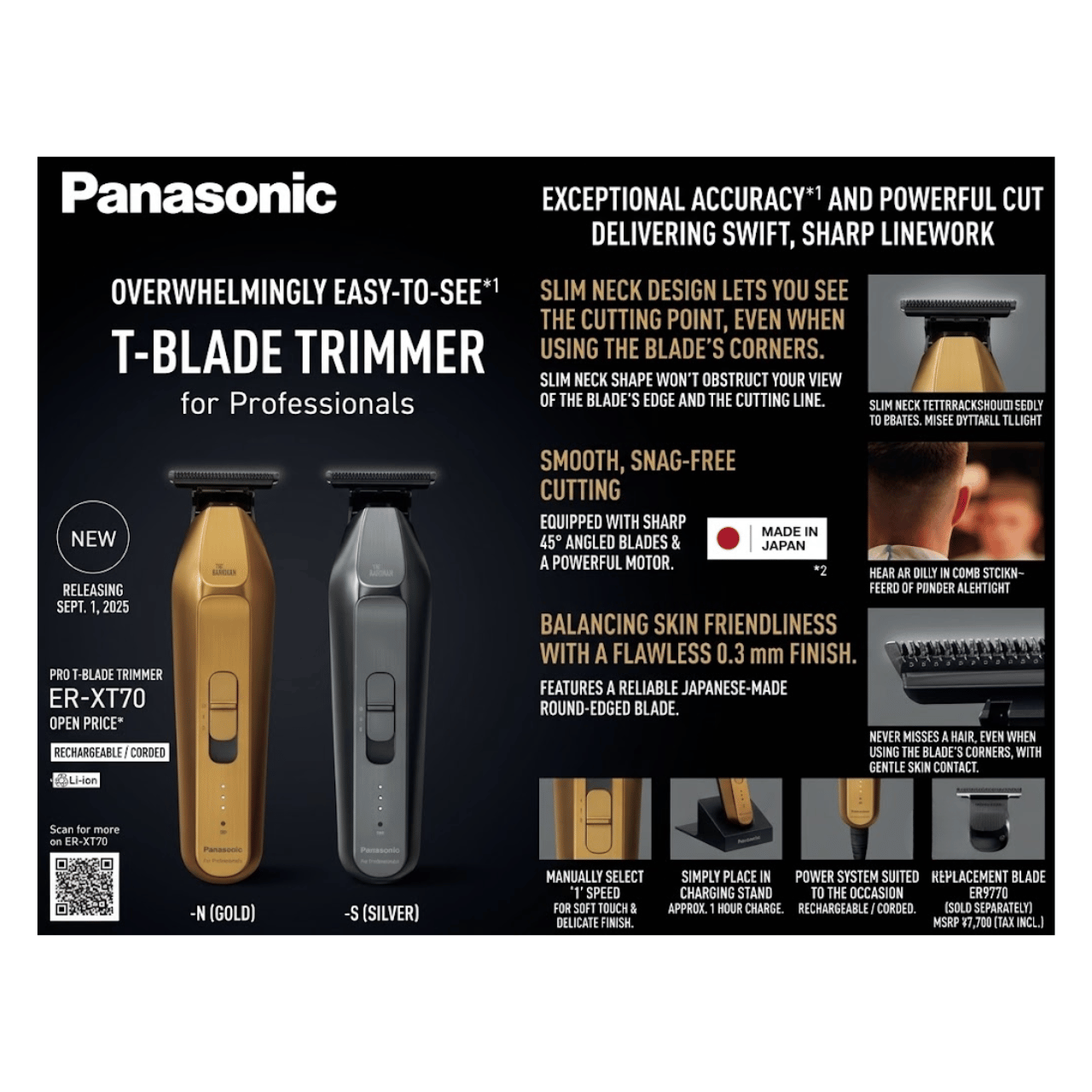 Panasonic ER-XT70 Pro T-Blade Trimmer THE BARIKAN