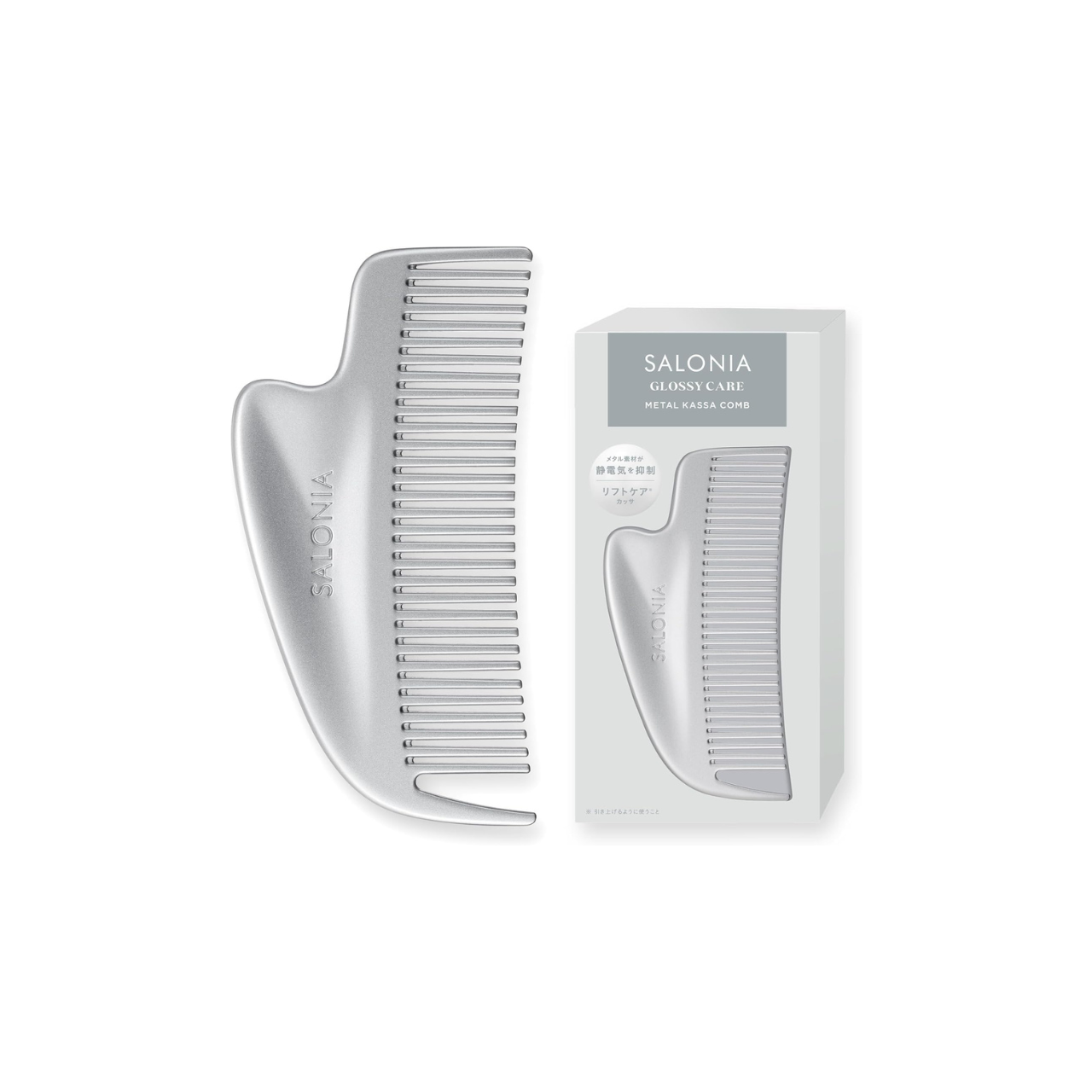 SALONIA Glossy Care Metal Kassa Comb