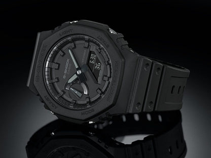 GA-2100-1A1JF angled case and dial detail