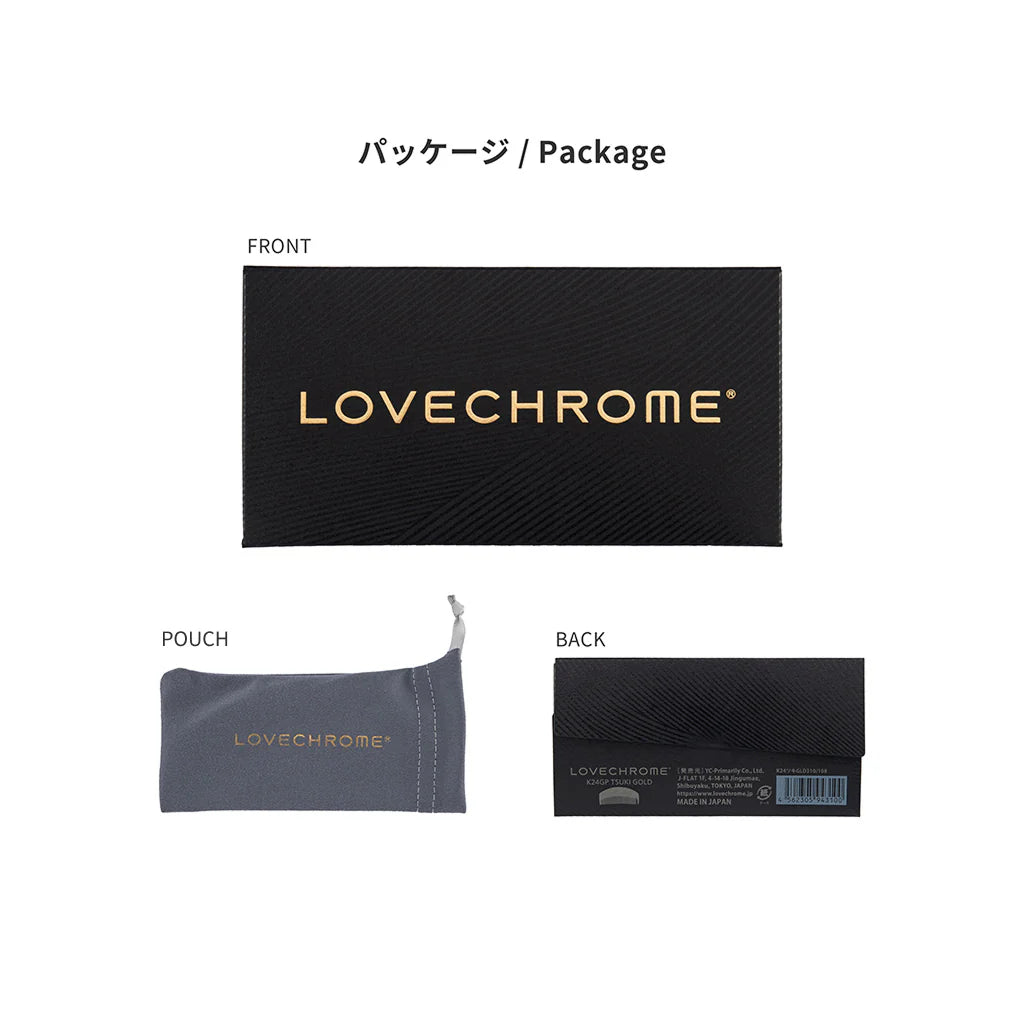 LOVE CHROME (R) K24GP TSUKI GOLD | 24K Gold Japanese Compact Comb