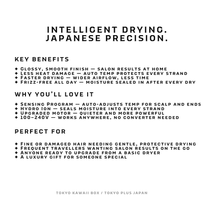 ReFa BEAUTECH DRYER SMART W | Japanese Hair Dryer with Sensing Program & Hydro Ion Technology
