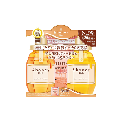 &honey Rich | Luxe Repair Shampoo & Treatment Set + 7 Face Masks