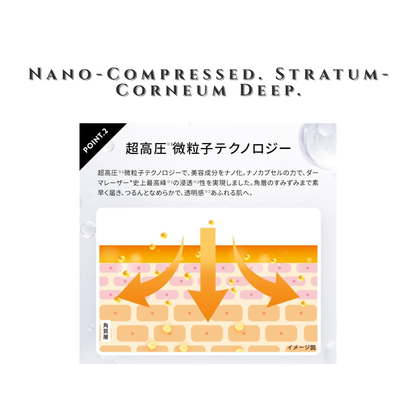 Quality 1st Derma Laser Super BLACK VC100 Mask | 5 Vitamin C + 10% Niacinamide | Total Pore Care Sheet Mask | Made in Japan